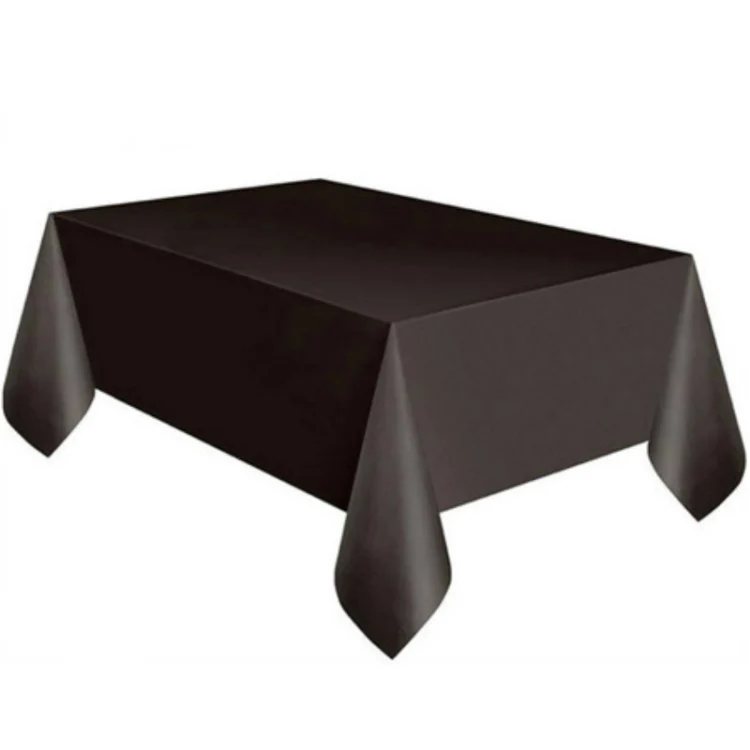 Disposable Plastic Tablecloth Solid Color Wedding Birthday Party Table Cover Rectangle Desk Cloth Wipe Covers