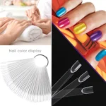3 Set Fan-shaped Nail Mold Swatch Nail Polish Color Card Nail Art Display Board - Image 7