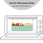 750ml Healthy Material Wheat Straw 2 Layer Lunch Box Dinnerware Food Storage Bento Container Microwave Lunchbox - Image 5