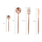 Stainless Steel Cutlery Knives Forks Spoons Western Kitchen Dinnerware Home Party Tableware Set - Image 2