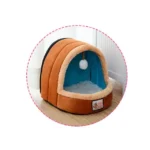 Pet Dog Cat  Warm Soft Bed Pet Cushion Dog Kennel Cat Castle Foldable Puppy House with Toy Ball - Image 2