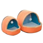 Pet Dog Cat  Warm Soft Bed Pet Cushion Dog Kennel Cat Castle Foldable Puppy House with Toy Ball - Image 3