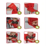 Baby Portable Seat Kids Chair Travel Foldable Washable Infant Dining Seat Cover Safety Belt - Image 6