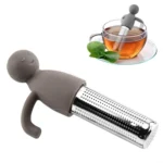 304 Stainless Steel Human-Shaped Tea Bag Filter Random Color Delivery