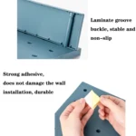 Punch-Free Household Small Storage Racks For Kitchen & Bathroom Wall Finishing Racks - Image 8