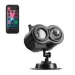 12W RGBW LED Double Tube Water Waves Lamp Christmas Projection Light - Image 2