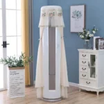 Lace Vertical Round Column Air Conditioner Dust Cover - Image 3