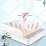 Cat Litter Box Semi-closed Square Feces Basin Pet Toilet - Image 4