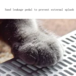 Cat Litter Box Semi-closed Square Feces Basin Pet Toilet - Image 7