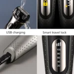 BG-7100 Electric Shaver Reciprocating Shaver LED Digital Rechargeable Shaver - Image 8