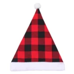 Plaid Christmas Hat Christmas Decoration Adult Hat