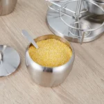 Stainless Steel Three Flavor Rotating Seasoning Pot Set - Image 6