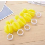 5 PCS 360 Degree Rotating Sponge yellow Baby Nipple Brush Babies Teat Cleaning Feeding Bottle Brushes Infant Pacifier Cleaner - Image 2