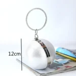 Spherical Dinner Bag Simple Personality Round Ball Evening Bag Ladies Pu Banquet Bag Makeup Clutch Bag - Image 2