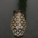 Outdoor Solar Wrought Iron Lantern Garden Decoration Light LED Pendant Lamp - Image 3