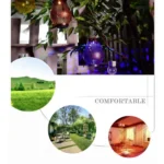 Outdoor Solar Wrought Iron Lantern Garden Decoration Light LED Pendant Lamp - Image 8
