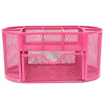 Desk Organizer 9 Grids Metal Mesh Office Pen Pencil Holder - Image 2