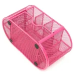 Desk Organizer 9 Grids Metal Mesh Office Pen Pencil Holder - Image 3