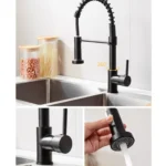 Kitchen Faucet Hot & Cold Water Tank Valve Sink Faucet - Image 6
