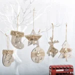 Wooden Cartoon Christmas Tree Ornament Christmas Scene Decoration Supplies - Image 3