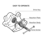 21 In 1 Positive And Negative Teeth Brake Group Disc Brake Pads Car Brake Adjuster Brake Cylinder Adjustment Tool - Image 4