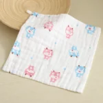 Six-Layer Gauze Cotton Baby Square Handkerchief Saliva Towel Styles Random Delivery - Image 6