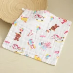 Six-Layer Gauze Cotton Baby Square Handkerchief Saliva Towel Styles Random Delivery - Image 7