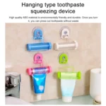2 Pcs Creative Sucker Hangable Toothpaste Extruder with Sucker &Holder - Image 3