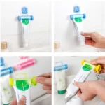 2 Pcs Creative Sucker Hangable Toothpaste Extruder with Sucker &Holder - Image 5
