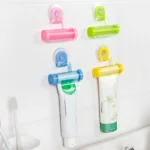 2 Pcs Creative Sucker Hangable Toothpaste Extruder with Sucker &Holder - Image 6