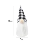 Christmas Decorations Festive Supplies Black White Lattice Forest Elderly Faceless Doll Ornaments - Image 8