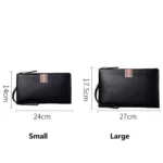 Men Leather Casual Clutch Leather Smart Anti-Theft & Anti-Lost Coin Purse - Image 12