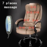 Modern Minimalist Lift Swivel Chair Lazy Seat Gaming Massage Office Chair With Steel Feet - Image 4