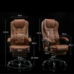 Modern Minimalist Lift Swivel Chair Lazy Seat Gaming Massage Office Chair With Steel Feet - Image 6