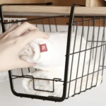 Closet Storage Rack Under The Partition Hanging Basket Storage Basket