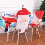 Christmas Dining Room Chair Covers Holiday Table Decorations - Image 3