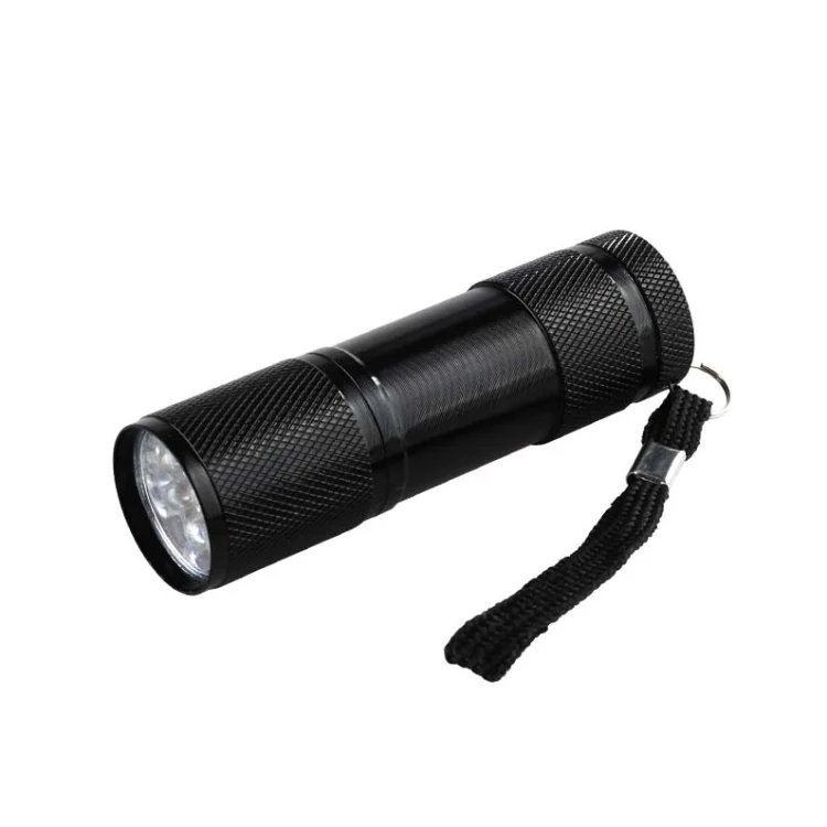 5 PCS 9 LEDs 395NM Mini UV Flashlight Fluorescent Agent Detection Pen Security Light