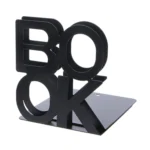 Alphabet Shaped Iron Metal Bookends Support Holder Desk Stands For Books