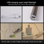 Pen Design USB Rechargeable Flashlight Powerful Mini LED Lamp - Image 6