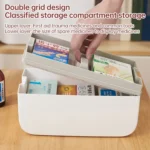 Multifunctional Household Dustproof Family Safety Emergency Storage Box Double-layer Medicine Case - Image 5