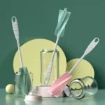 Silicone Baby Bottle Long Handle Cup Cleaning Brush 360 Degree Rotating Bottle Brush - Image 2