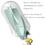 Silicone Baby Bottle Long Handle Cup Cleaning Brush 360 Degree Rotating Bottle Brush - Image 3
