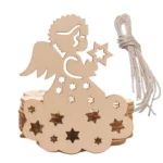 10pcs/set Wood Hollow Carved Christmas Tree Pendants Home Decoration Hotel DIY Holiday Decoration Gifts - Image 3