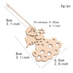 10pcs/set Wood Hollow Carved Christmas Tree Pendants Home Decoration Hotel DIY Holiday Decoration Gifts - Image 4