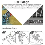 16 in 1 Stainless Steel Copper Aluminum Strip Iron Leather Plastic Manual Punching Pliers Punching Machine Set - Image 7