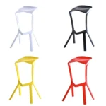 Simple Personality High Bar Stool Plastic Bar Chair Cafe Nordic Geometry Chair - Image 2