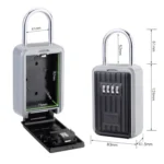 Password Key Box Wall-Mounted Metal Box Password Box Outdoor Key Anti-Theft Storage Box - Image 3