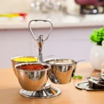 Stainless Steel Rotating Seasoning Pot Set - Image 4