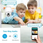 PTZ Control 355 Degree Rotation Infrared WiFi Smart Dome Camera, Two-Way Voice Intercom Monitor - Image 7