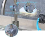 Faucet Rack Stainless Steel Perforated Free Kitchen Sink Storage Rack Rag Sponge Drain Rack - Image 8